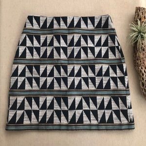 Ann Taylor Woven Tribal Print Mini Skirt - Size 0